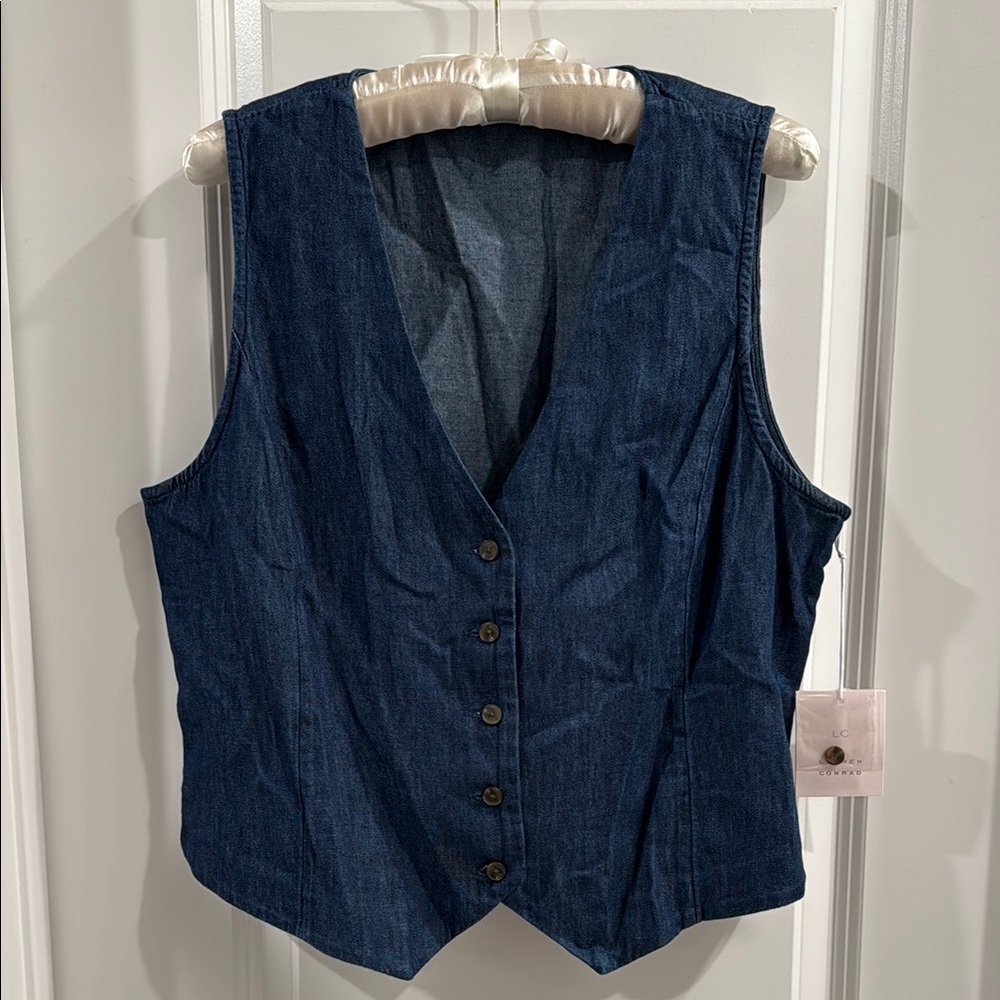 Lauren Conrad Blue Denim Vest